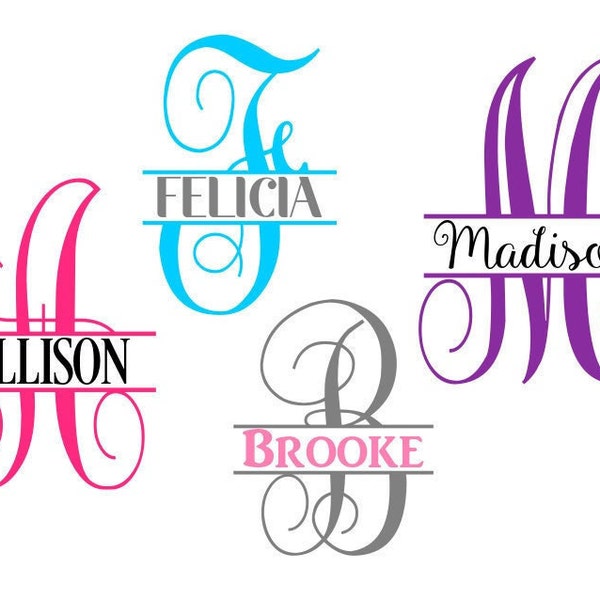 Split Letter Monogram Decal