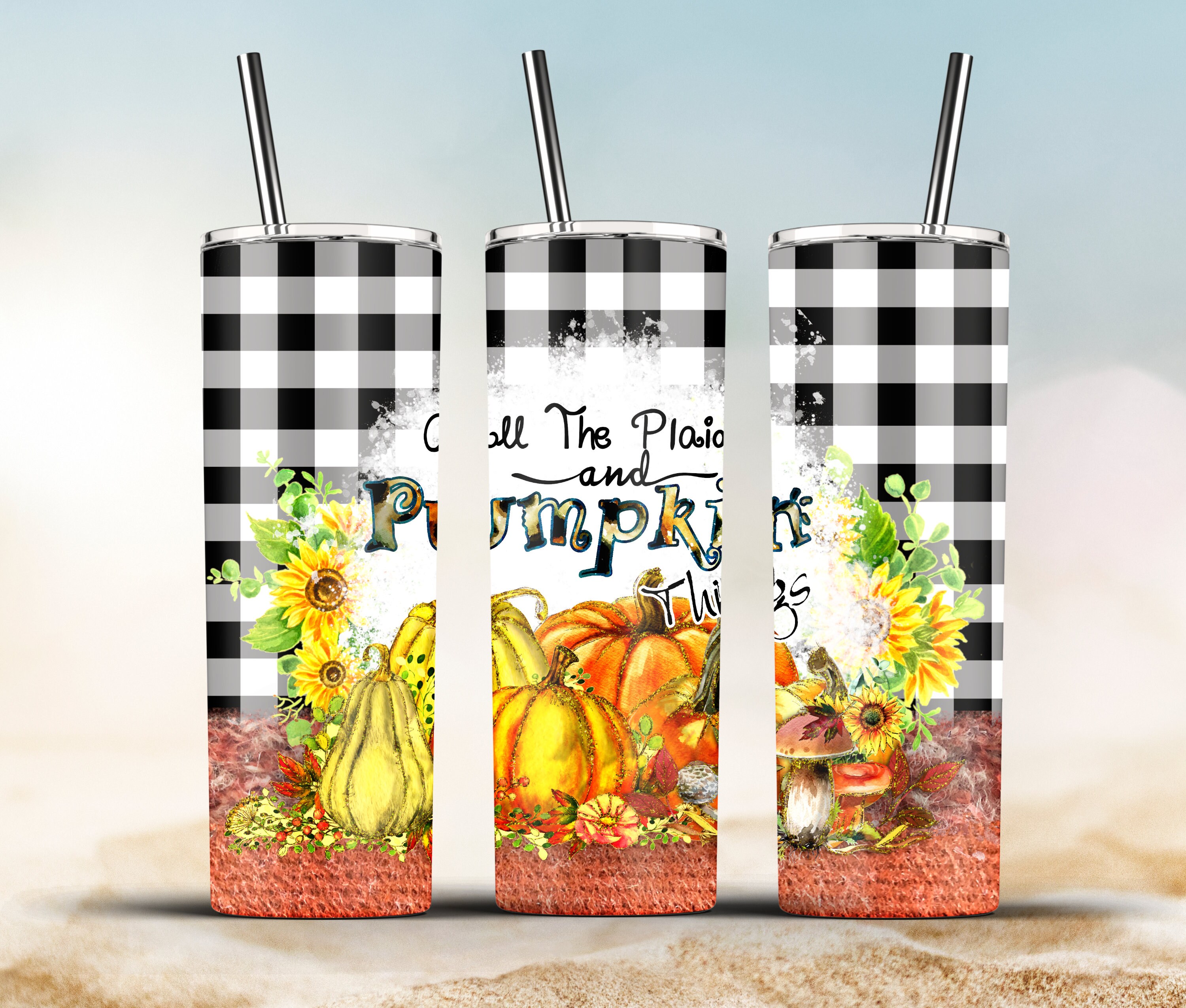 PNG Download DIGITAL ONLY Skinny Tumbler Fall Y'all Pumpkin Plaid ...