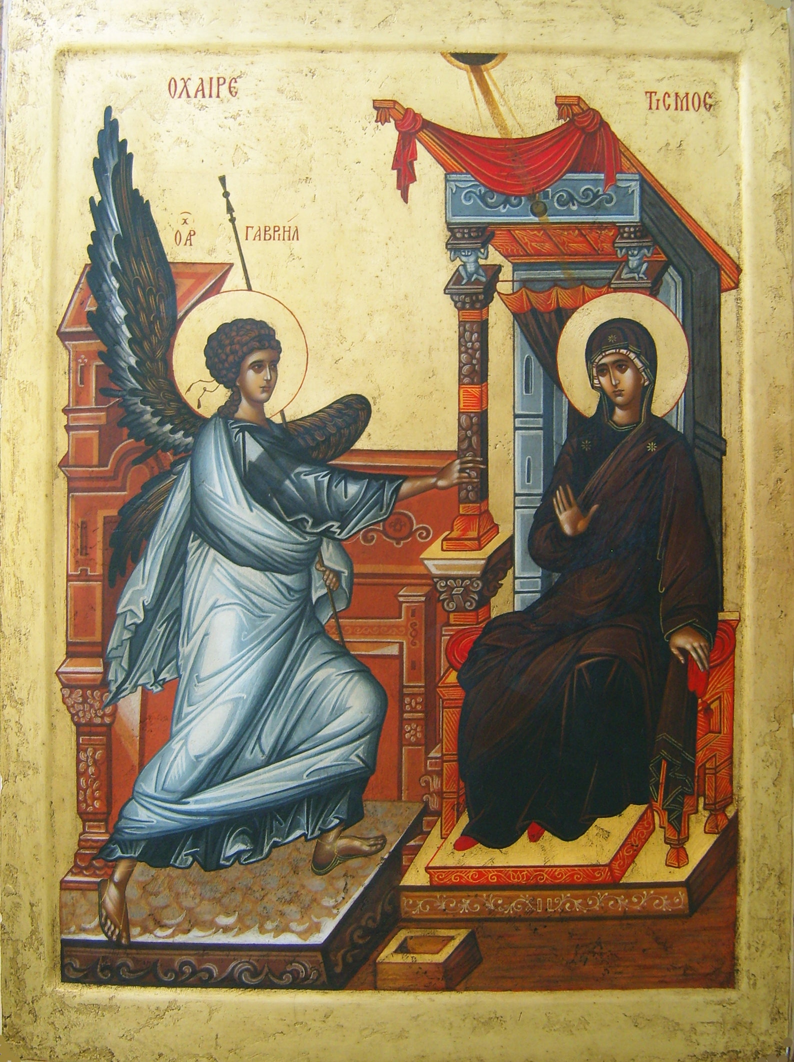 Hand-painted Orthodox Icon annunciation Byzantine | Etsy