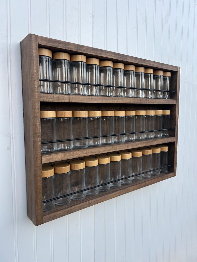 Spice Rack, Wall Mounted Vintage Spice Rack image 9