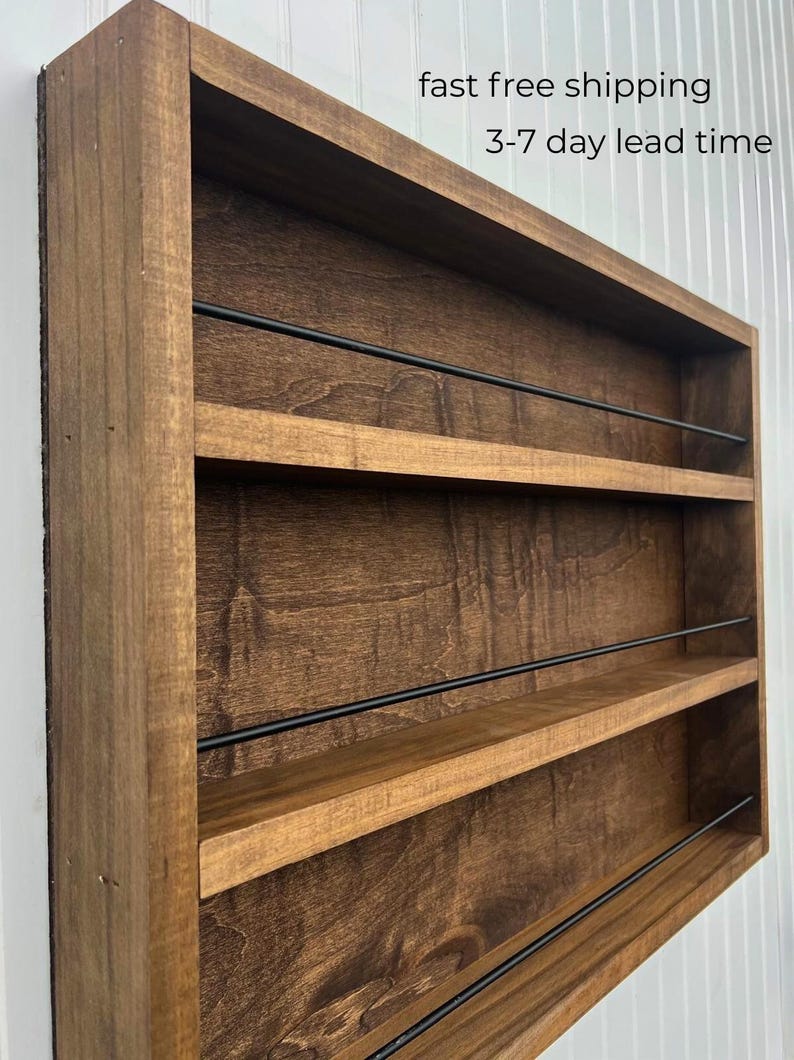 Spice Rack, Wall Mounted Vintage Spice Rack image 6