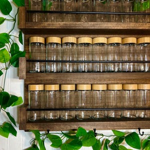 Spice Rack - modern wooden spice rack, wall mounted - customizations available