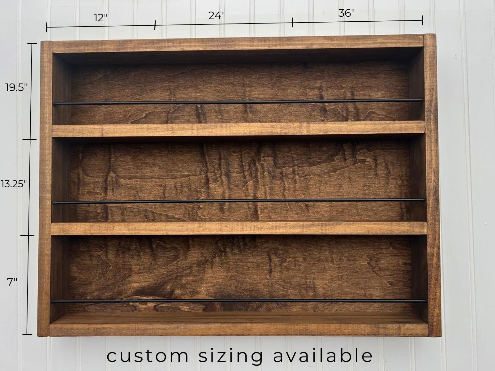 Wall Spice Rack Display, Wall Mounted - Etsy