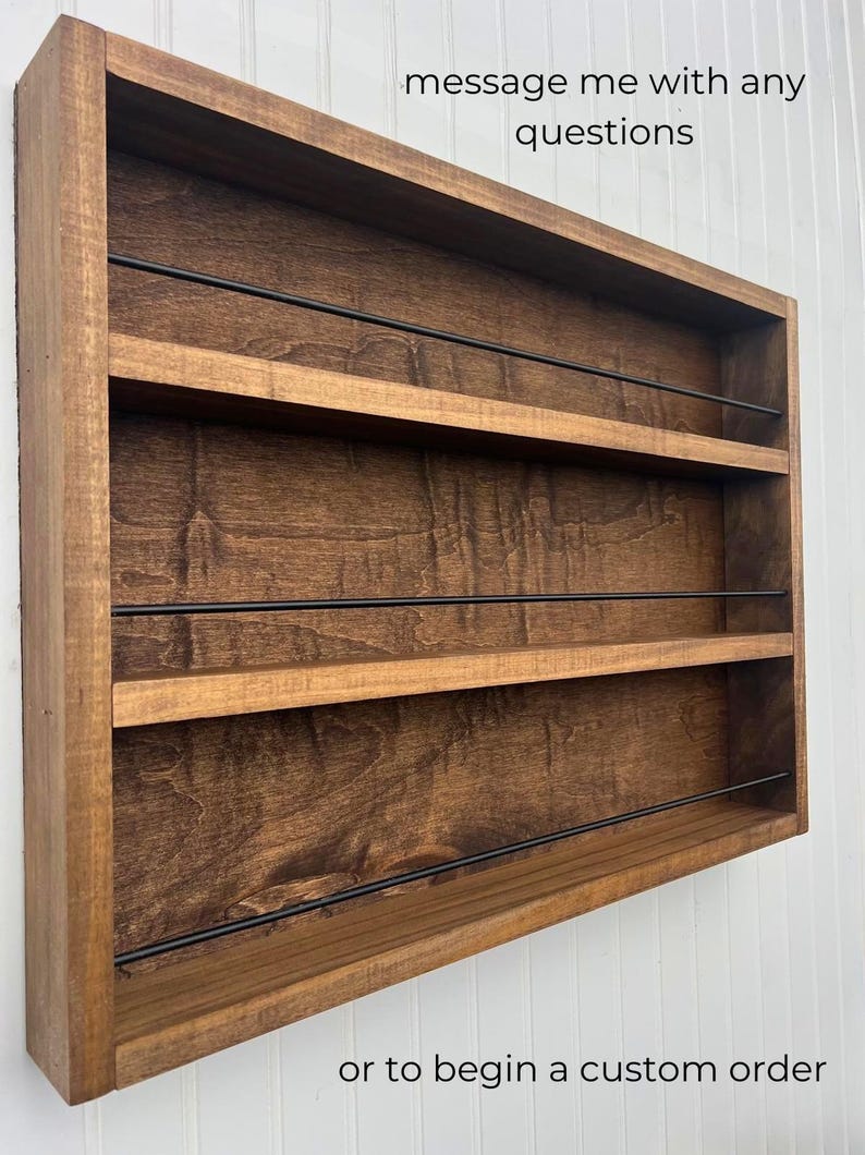 Spice Rack, Wall Mounted Vintage Spice Rack image 7