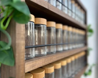 Spice Rack Wall Mounted Wooden