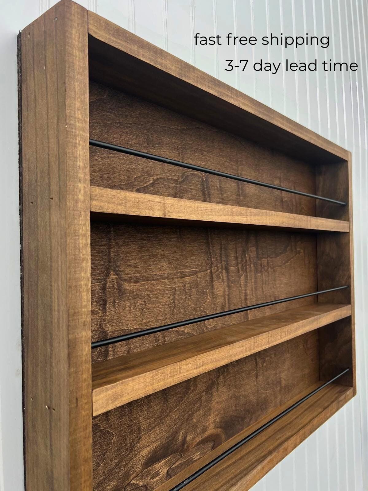 Wall Spice Rack Display, Wall Mounted - Etsy