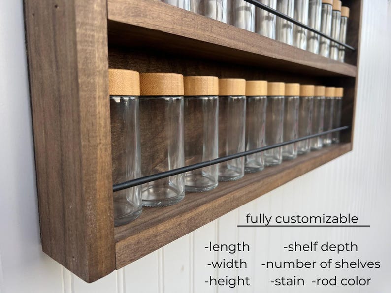 Spice Rack, Wall Mounted Vintage Spice Rack image 2