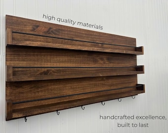 Spice Rack, Wooden Wall Mount