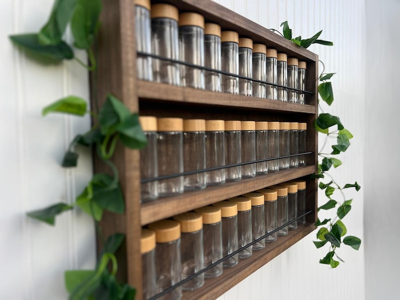 Spice Rack, Wall Mounted Vintage Spice Rack image 1