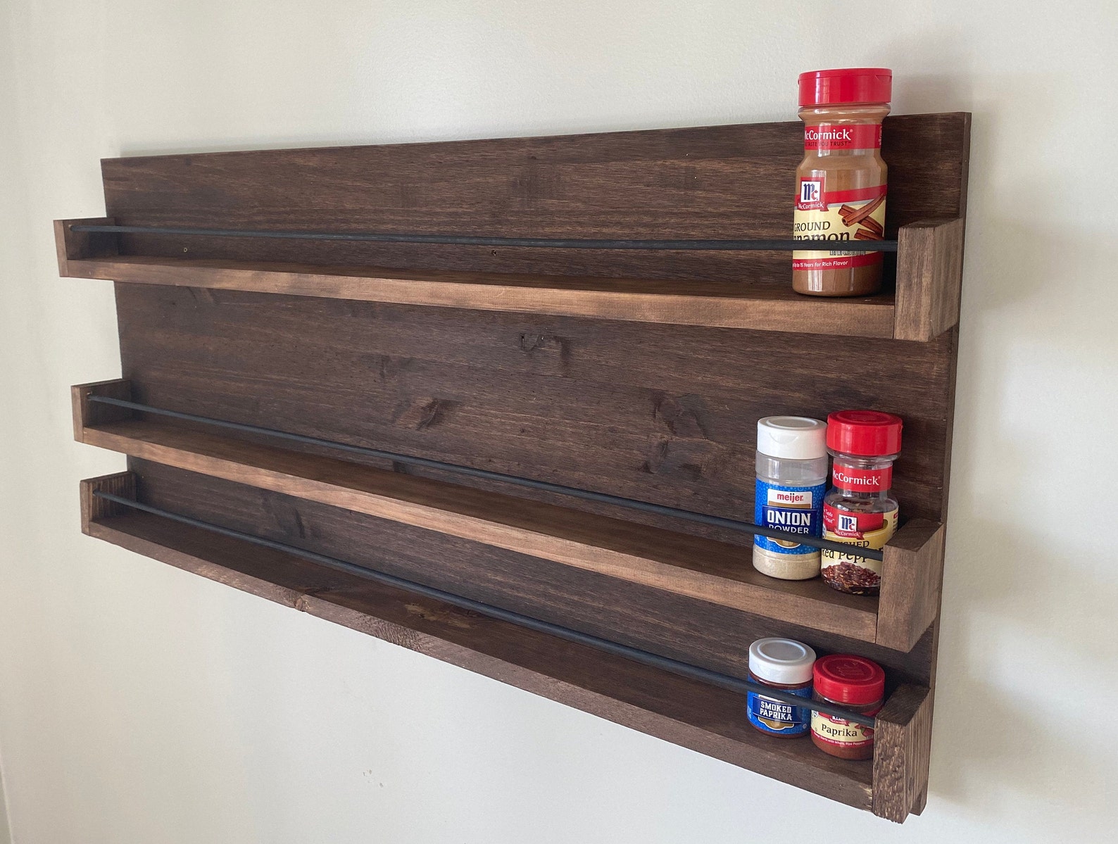 Spice Rack Wall Mounted Spice Rack Modern Spice Rack Etsy