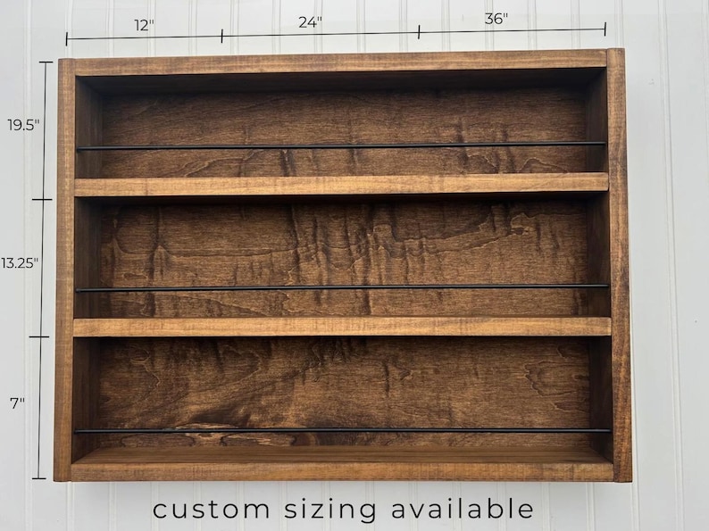Spice Rack, Wall Mounted Vintage Spice Rack image 3