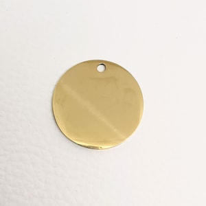 30mm round disc stainless steel blank, polished both sides, 316L grade steel, engraving disc, stamping tag, blank for engraving, circle tag