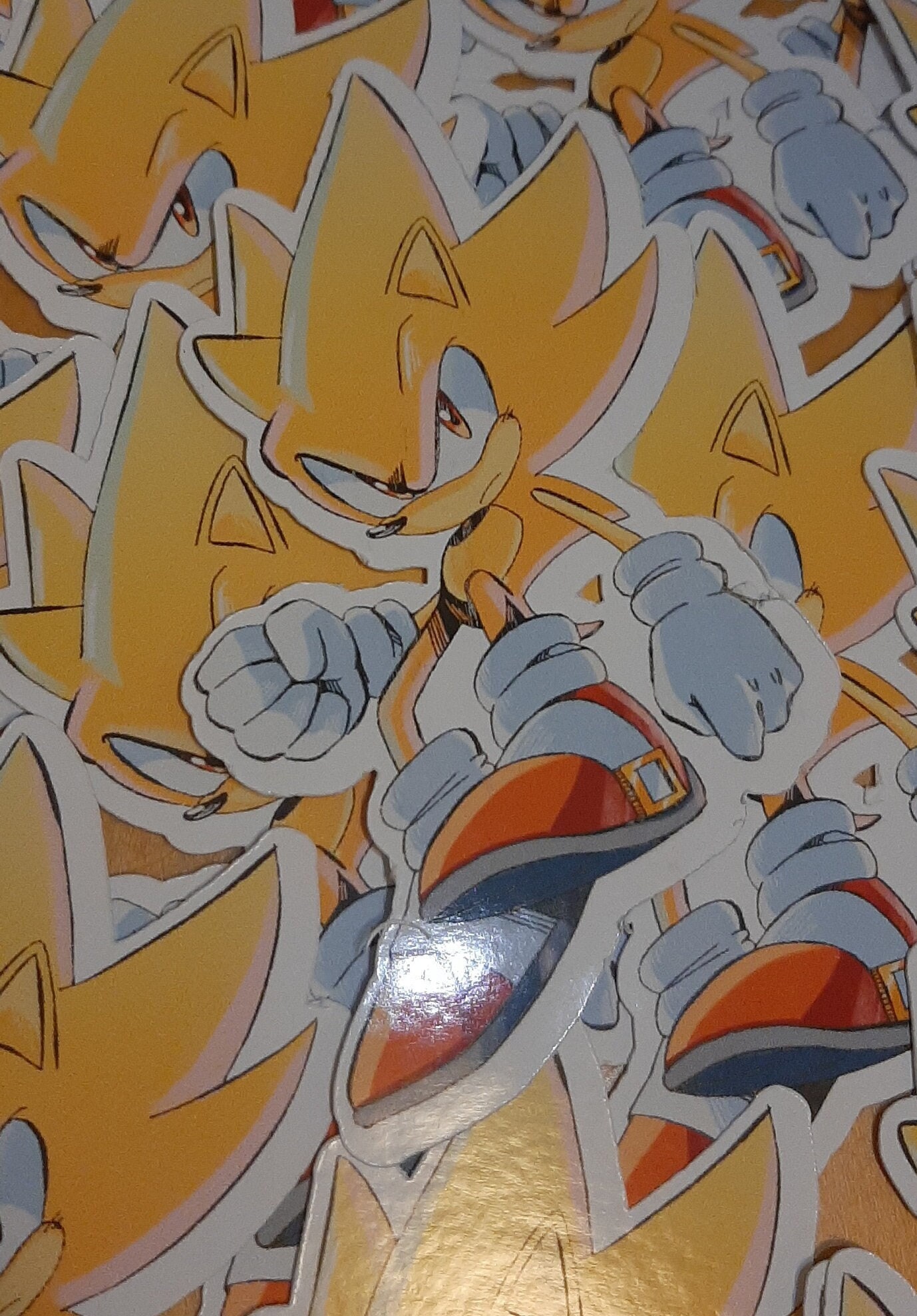 Super Sonic from the Sonic The Hedgehog 2 Movie Digital Print Sticker for  Sale by AniMagnusYT