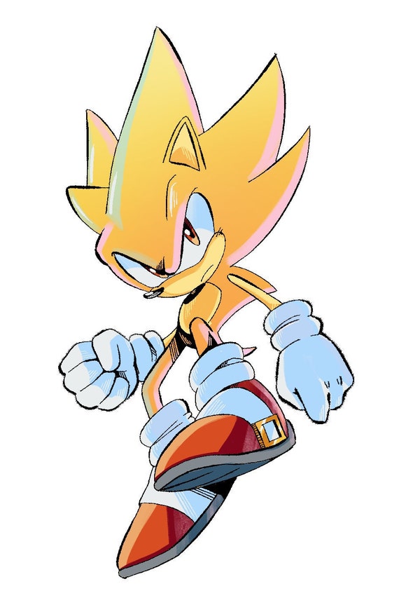 Fleetway Super Sonic Sticker for Sale by utter-dismae