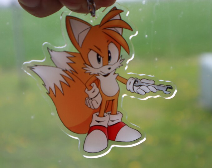 Keychain Acrylic Game Sonic the Hedgehog Tails - Etsy