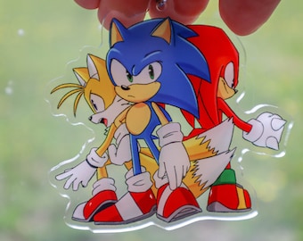 Sonic the Hedgehog Shadow, Knuckles, Tails, Amy, Rouge, Silver, Blaze  Acrylic Charms / Keychain 