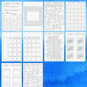 No Color BLANK Puzzle Themed Bullet Journal Template PDF