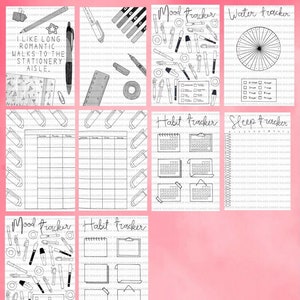 No Color BLANK Briefpapier Themen Bullet Journal Vorlage PDF
