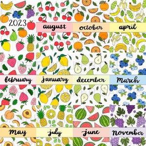 PRINTABLE 2023 Full Year Bullet Journal PDF Download - yearly/monthly bujo spreads, calendar, habit, mood, water, sleep, spending, highlight