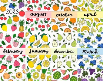 2023 Digital Planner (Full Year PDF Bullet Journal) - yearly/monthly bujo spreads, calendar, habit, mood, water, sleep, spending, highlight