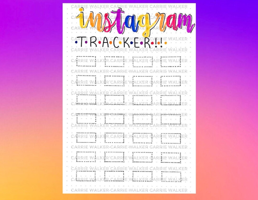 Instagram Followers Tracker Pdf Etsy
