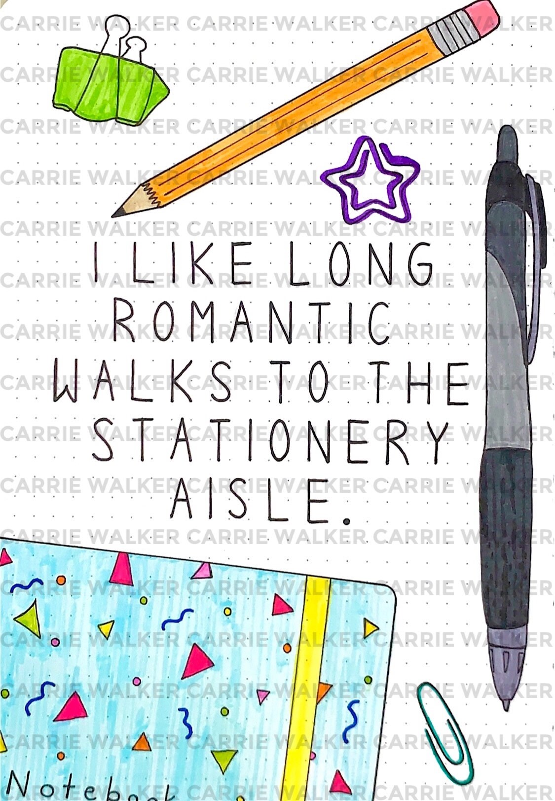 BLANK Stationery Themed Bullet Journal Template PDF Etsy UK