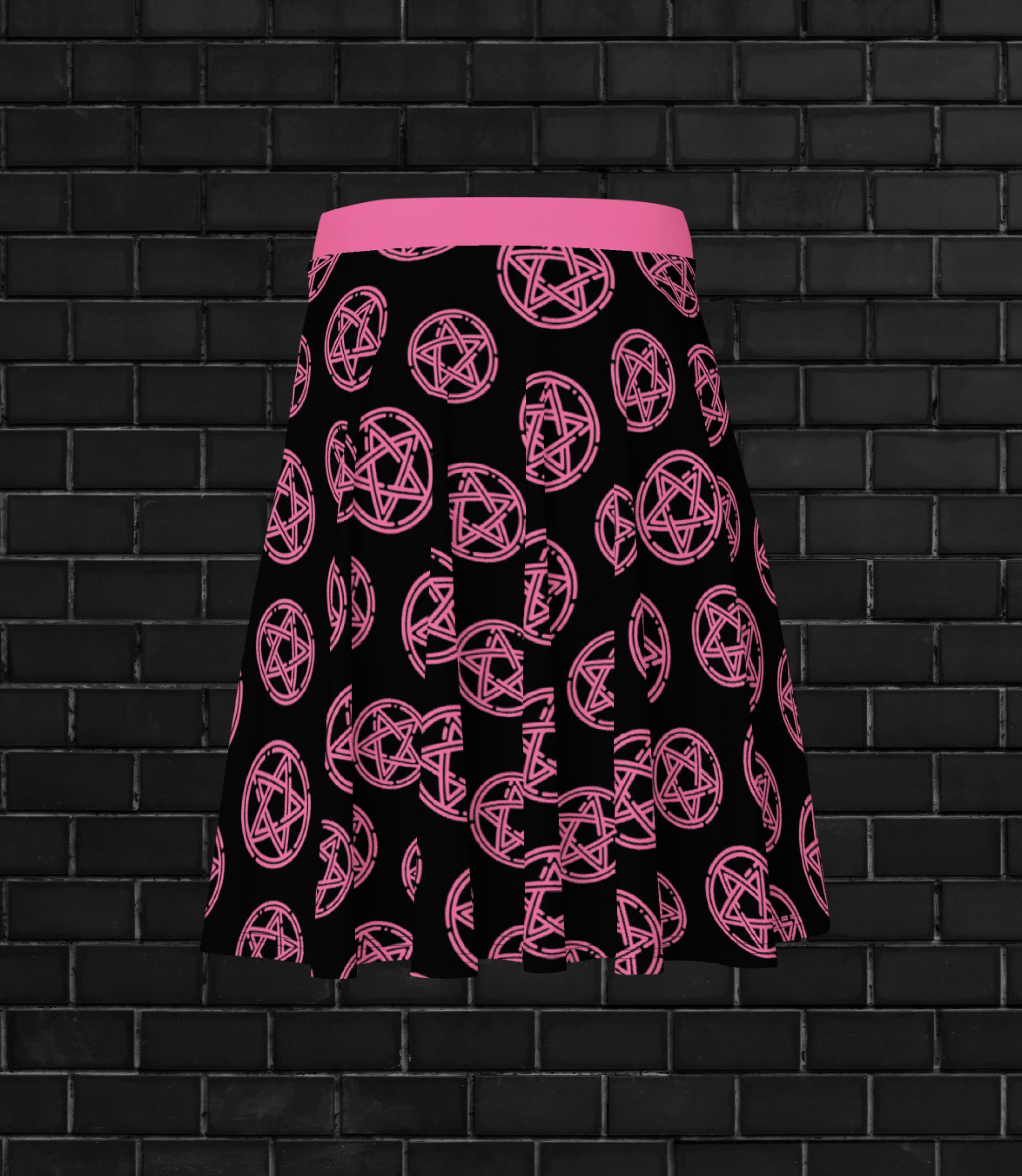 Kawaii Pentagram Skirt Pastel Goth Skirt Kawaii Goth Skirt Etsy