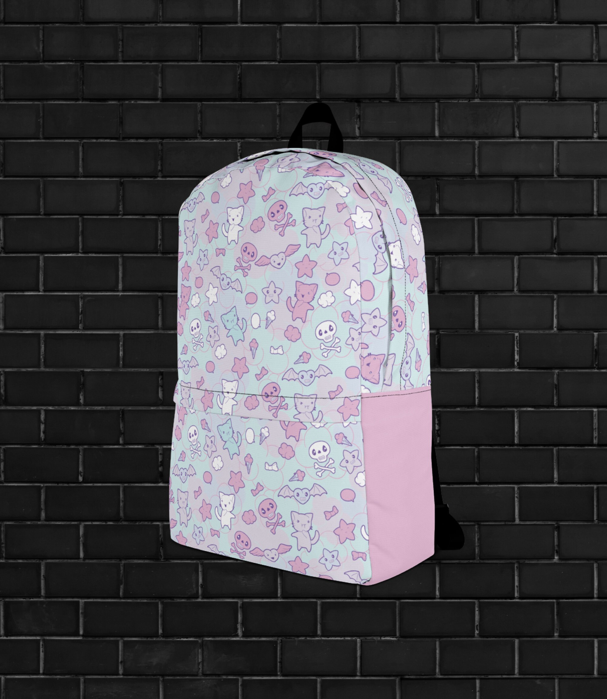Pastel Goth Bats Night Sky Halloween Backpack Back to school Goth