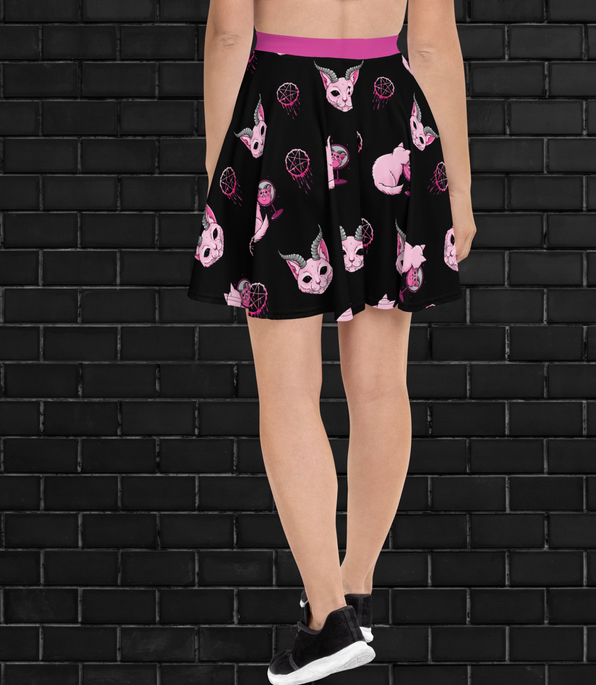 Pastel Goth Skirt Pastel Goth Cats Skirt Pastel Goth Etsy