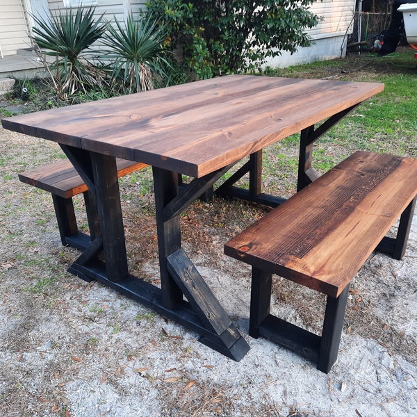 Dining Table Bench Etsy