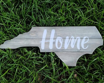 Handmade Wooden Sign of North Carolina