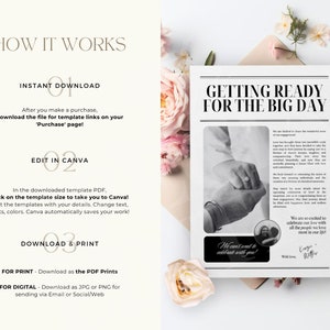 Editable Wedding Engagement Newspaper template, Canva newspaper wedding engagement, Engagement Wedding Newspaper For Photography, 150 image 9