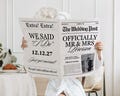Canva Elopement Newspaper template, We eloped Announcement, Wedding invitation, Just Married News Paper, Future ms and mrs, 157