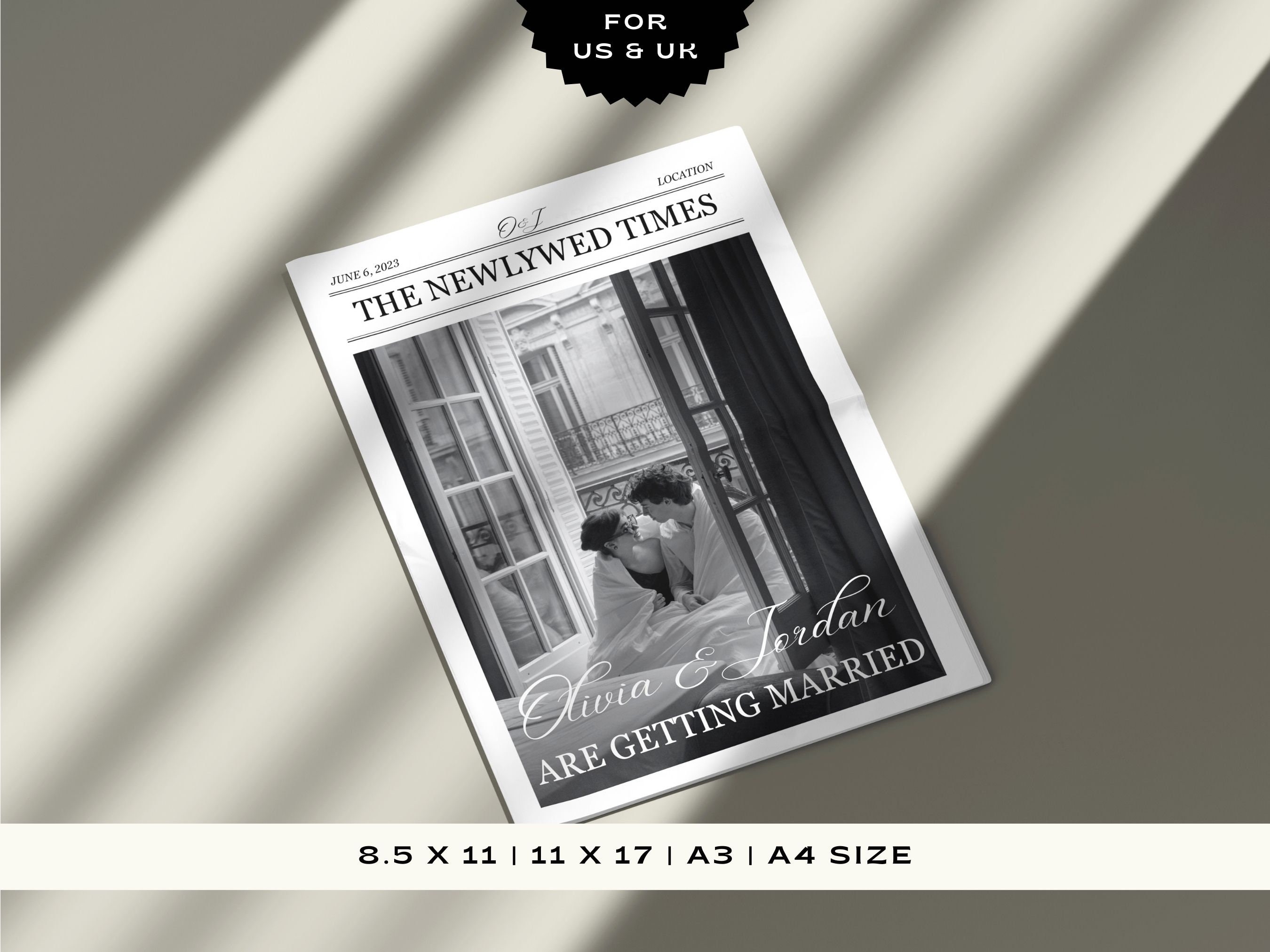 wedding-newspaper-template-canva-folded-newspaper-wedding-etsy