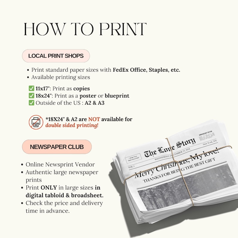 Couple Christmas Newspaper Template, Editable Christmas Gift for ...