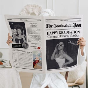 Abschlusszeitung Canva Vorlage, Abschlusszeitung, Glückwunschgeschenke, druckbare Vorlagen, 133