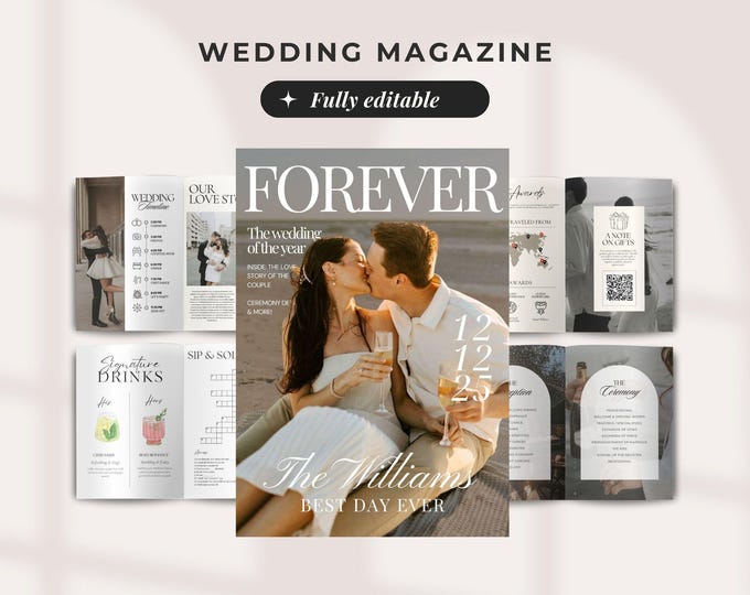 Magazine Wedding Program Template Wedding Magazine Program Template ...
