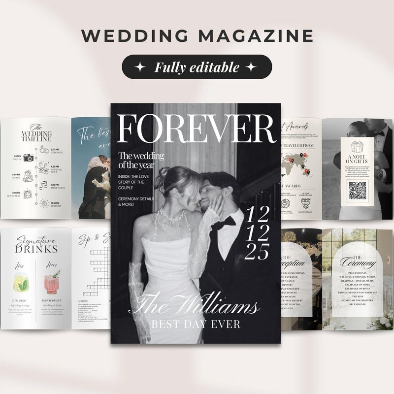 Magazine Wedding Invitation - Etsy
