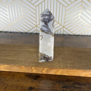 Purple Moss Agate Tower ; B