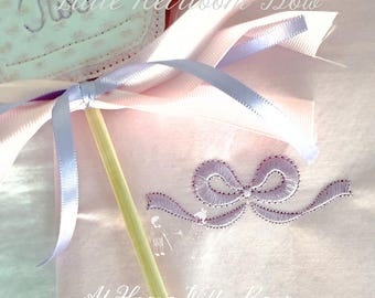 Little Heirloom Bow, Machine Embroidery Digital File