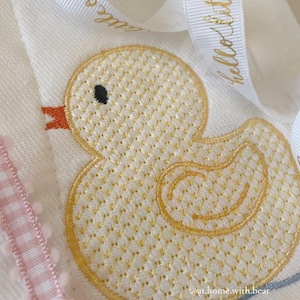 Patterned Motif Rubber Ducky, Embroidery Machine file 4 sizes included, Digital File
