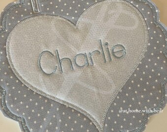 Heart Scallop Banner Embroidery Machine Digital Download