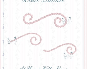 Scroll Bundle, 3 sizes for each, embroidery machine digital file