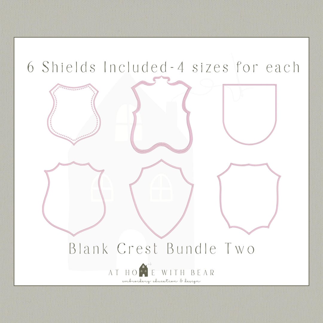 Blank Crest Bundle Two, 6 Blank Shields: 4 Sizes for Each, Machine ...