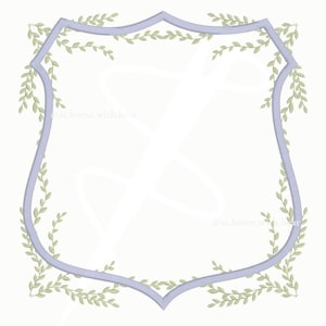 Elegante escudo de follaje SOLAMENTE, escudo de pancarta para bebé, descarga digital
