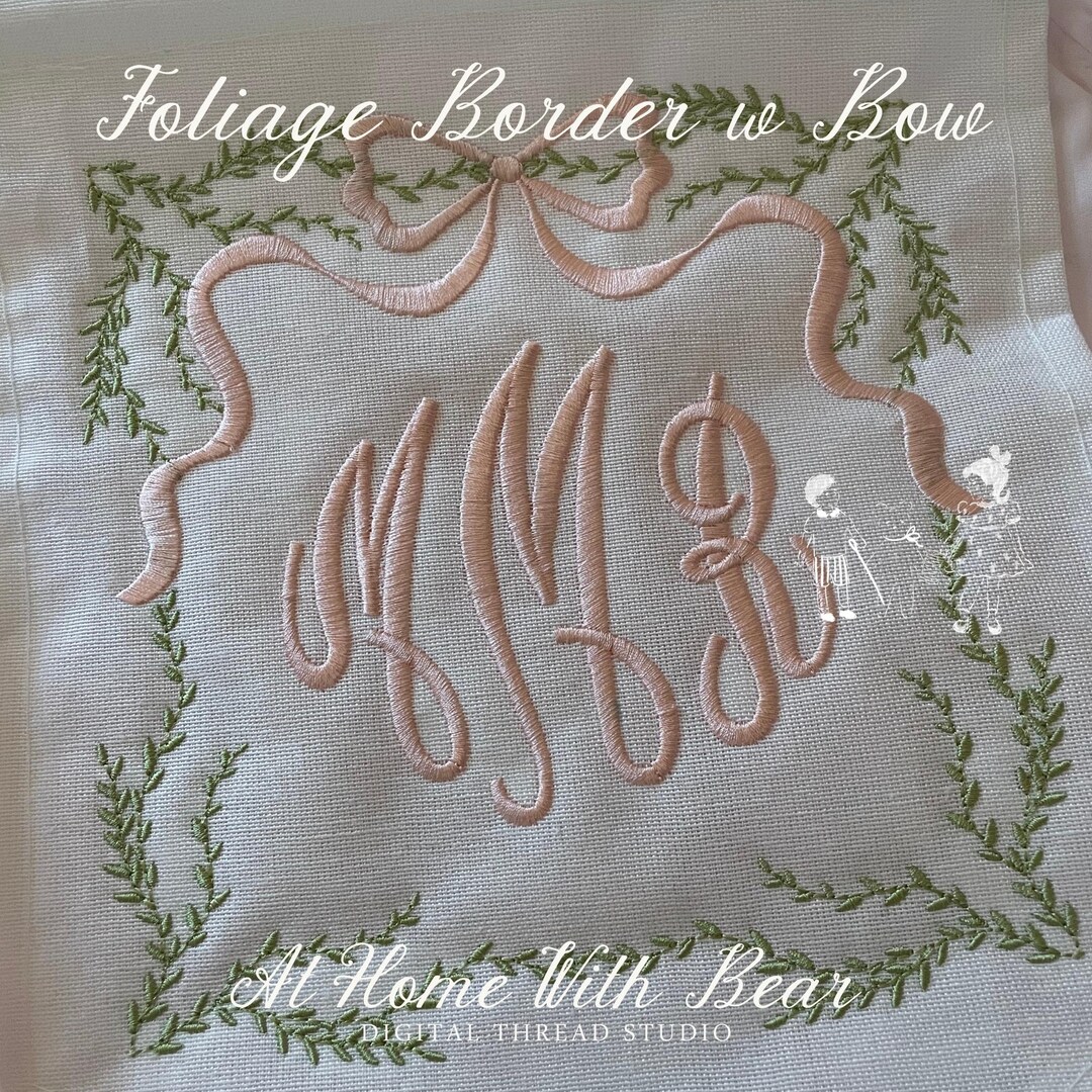 Foliage Embroidery Border Design Embroidery Machine Digital Download - Etsy