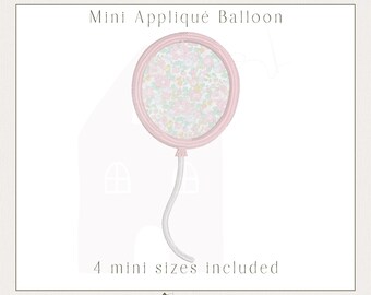 Applique Mini Balloon, 4 sizes, Embroidery Machine Digital File