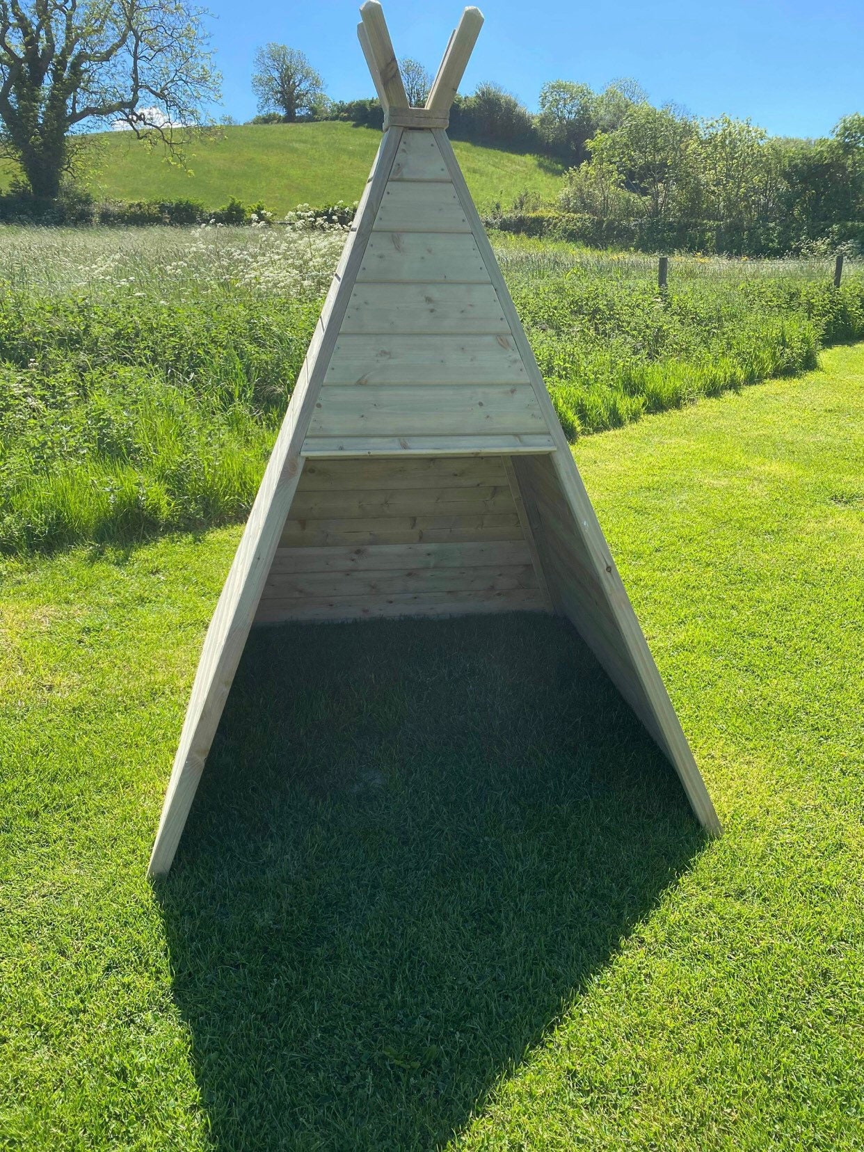 Wooden Garden Wigwam / TeePee / Tipi / Den / Play House Etsy