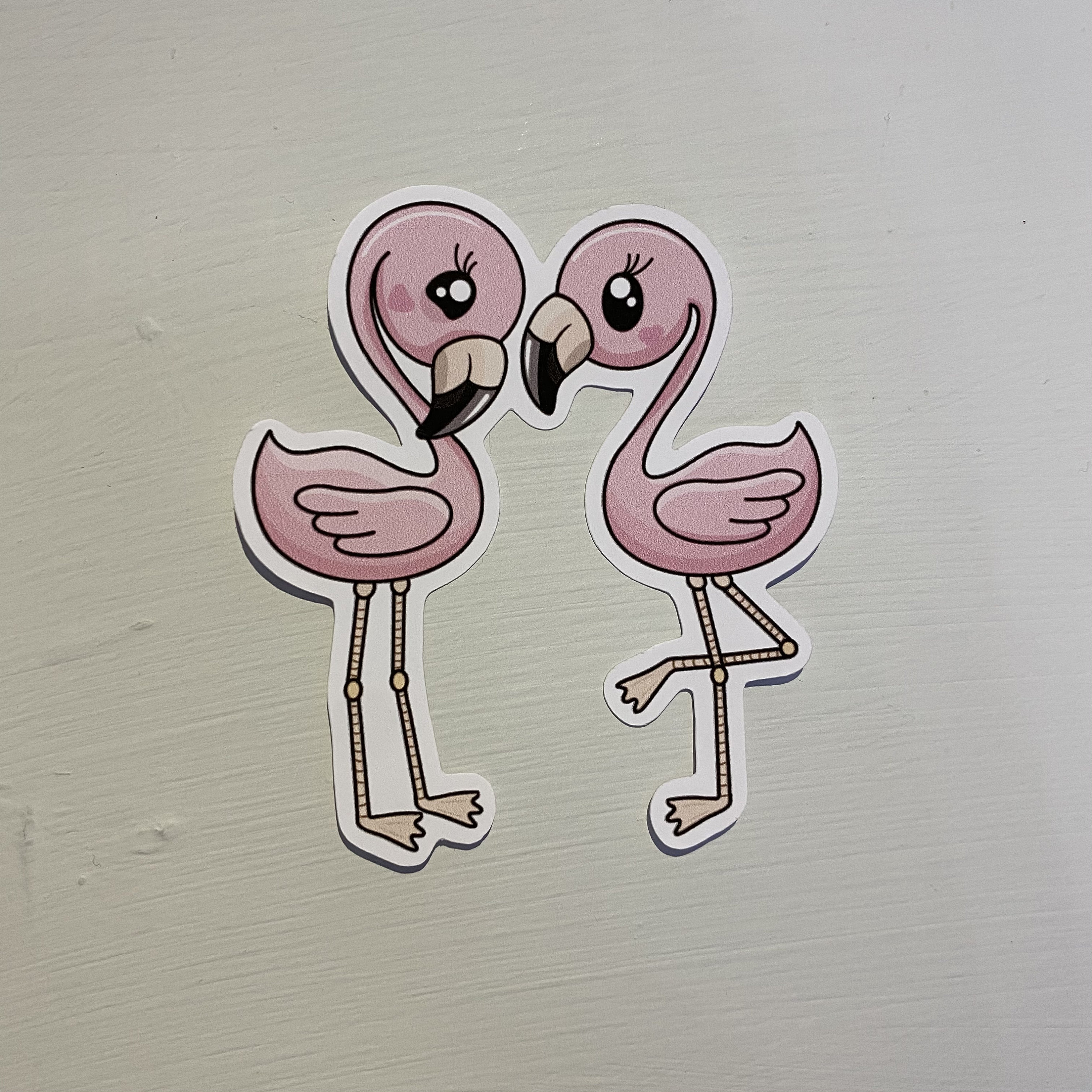 Cute flamingos sticker set Etsy