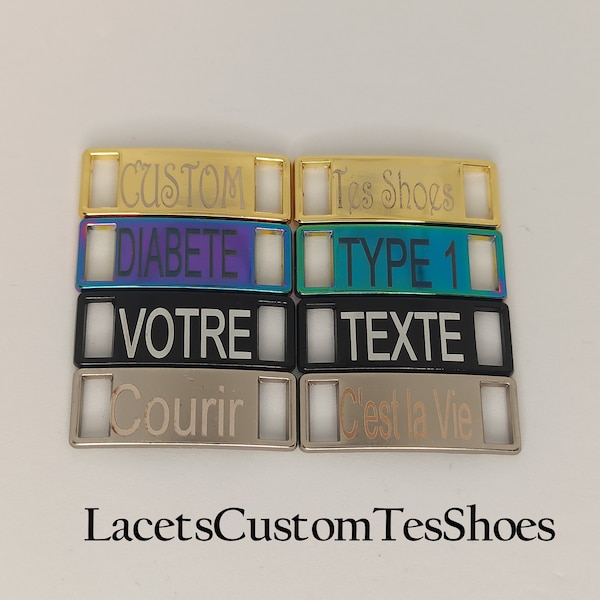 BIJOUX DE CHAUSSURE | Accessoire chaussures | Charme personnalisé gravé | Boucle de lacet basket sneaker | Idée cadeau original France